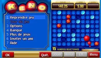 Keno Gameplay at Platinum Play Casino