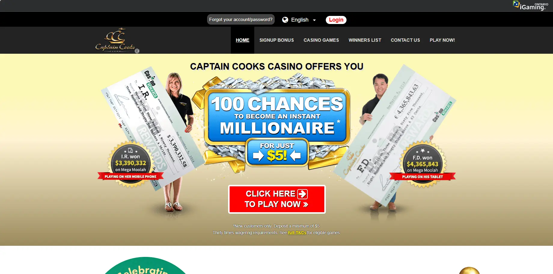 Captain cooks casino