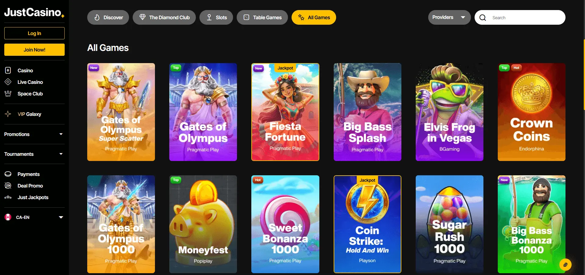 JustCasino all games.png