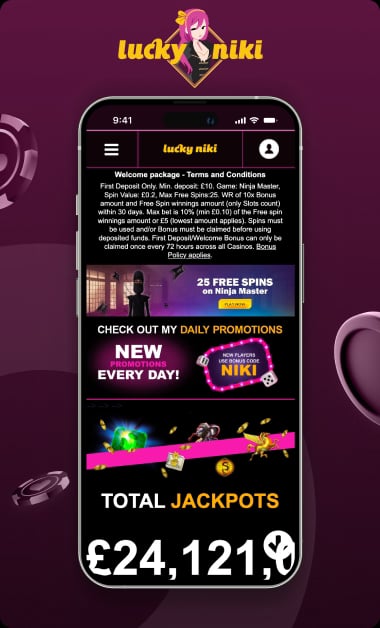 LuckyNiki casino review uk Screenshot 1