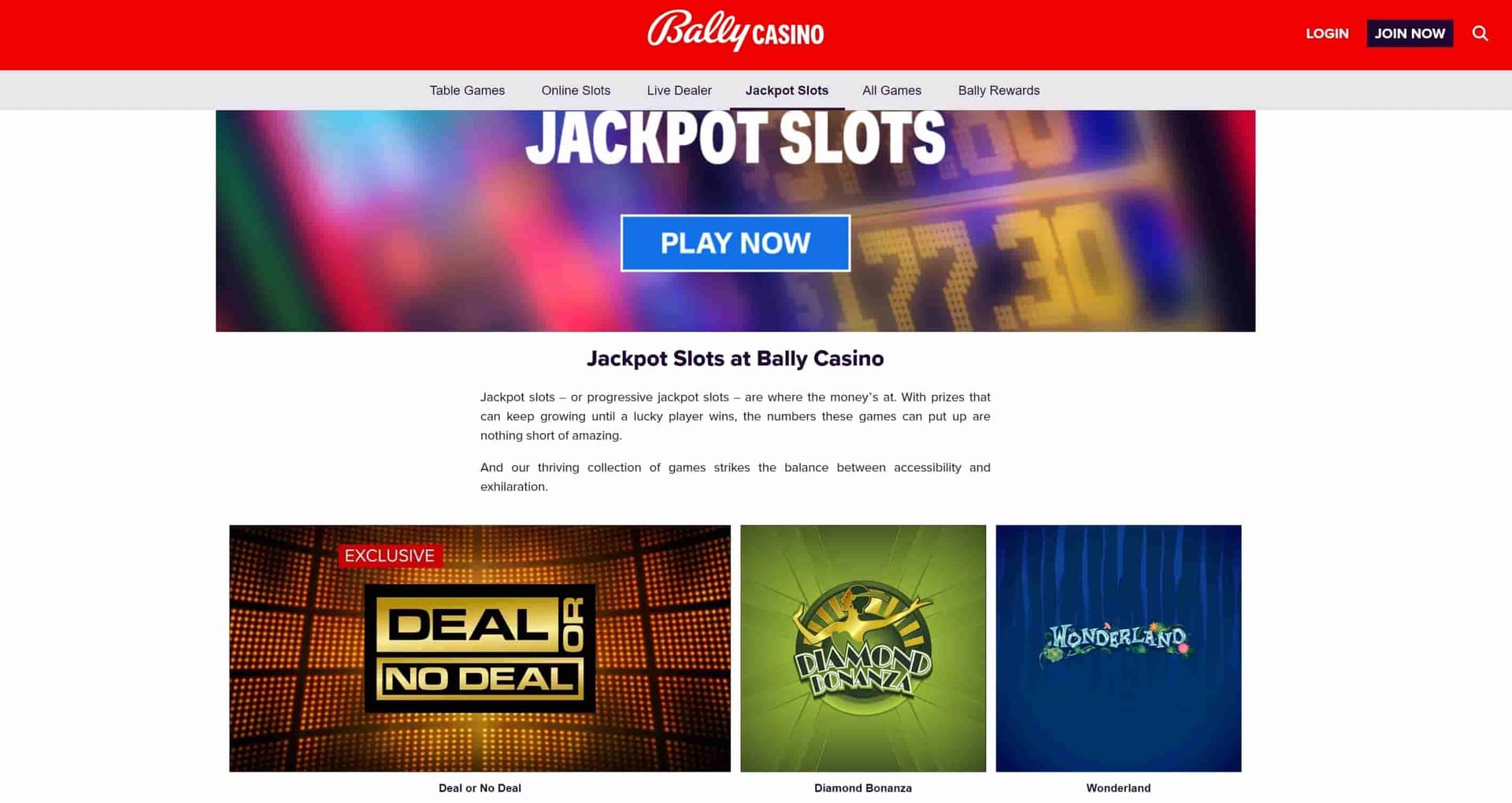 Bally Casino Jackpot Slots