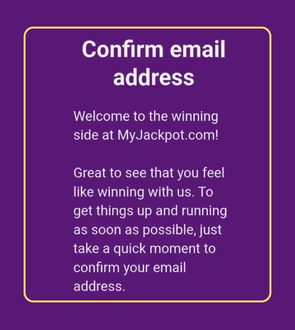 Interface de Myjackpot sur mobile