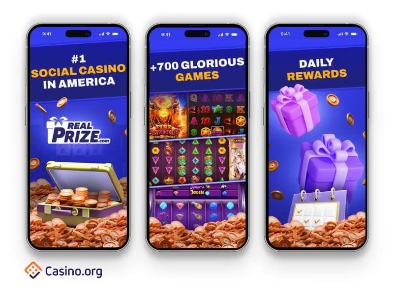realprize casino mobile screenshots