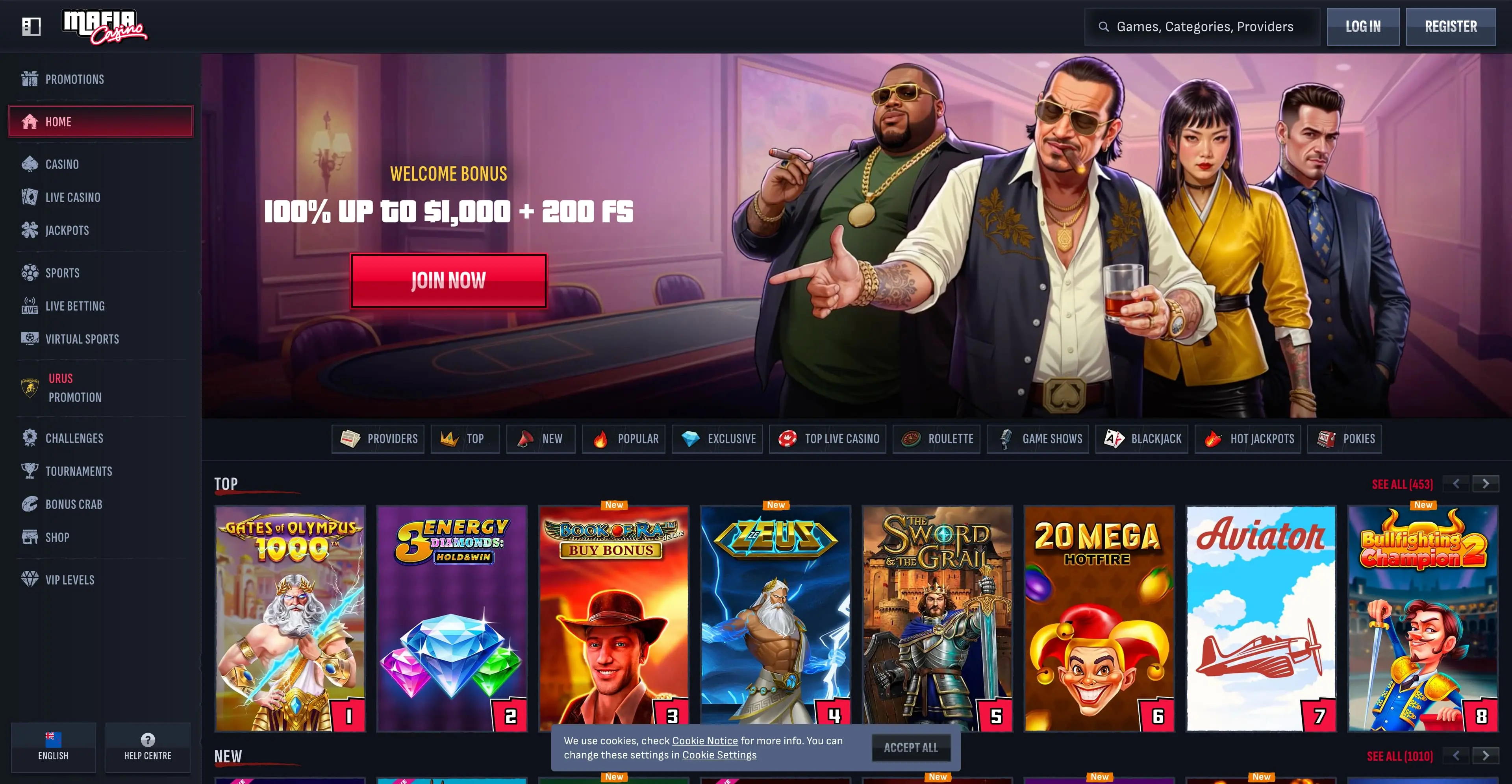 Mafia casino screenshot 1