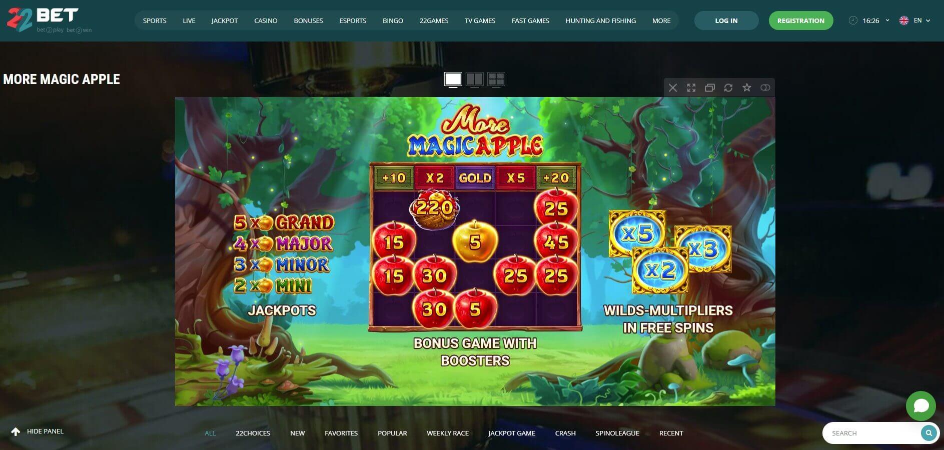 22bet Screenshoot 3