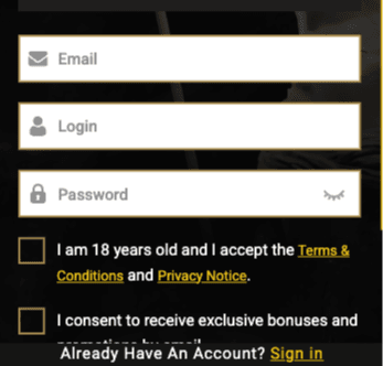 Casinoly Registration