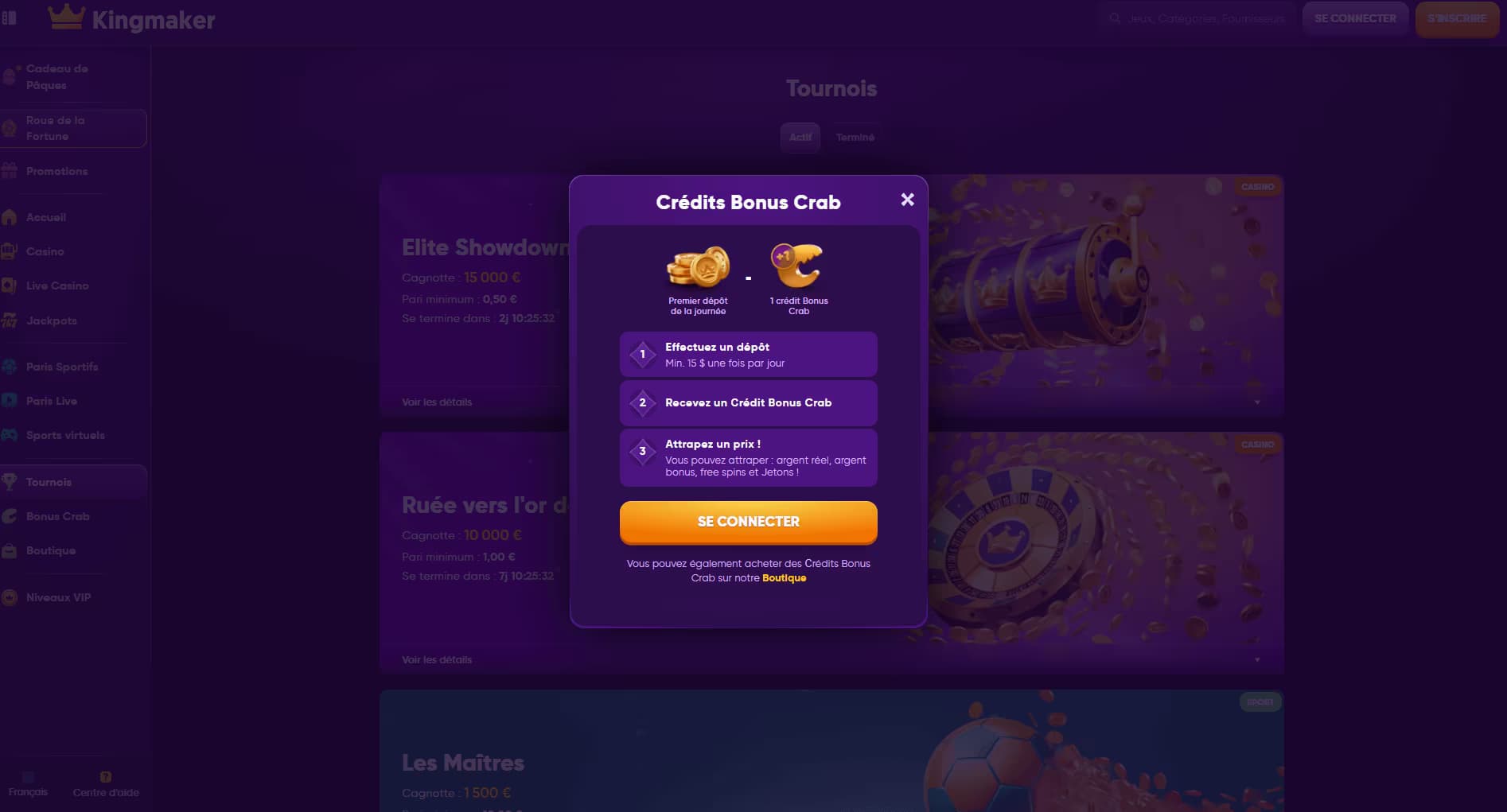 Kingmaker Bonus Crab