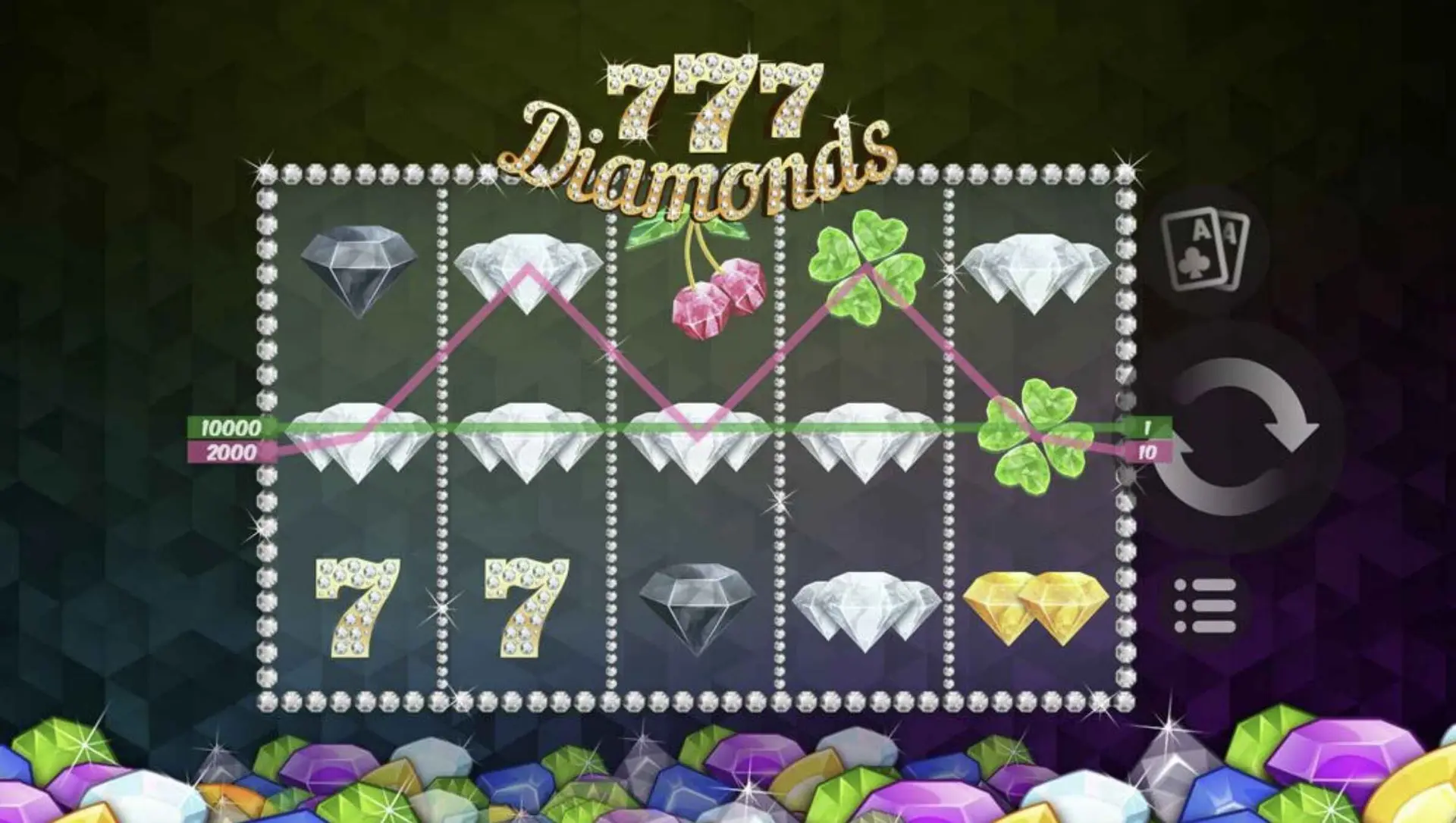 777 Diamonds screenshot 1 background