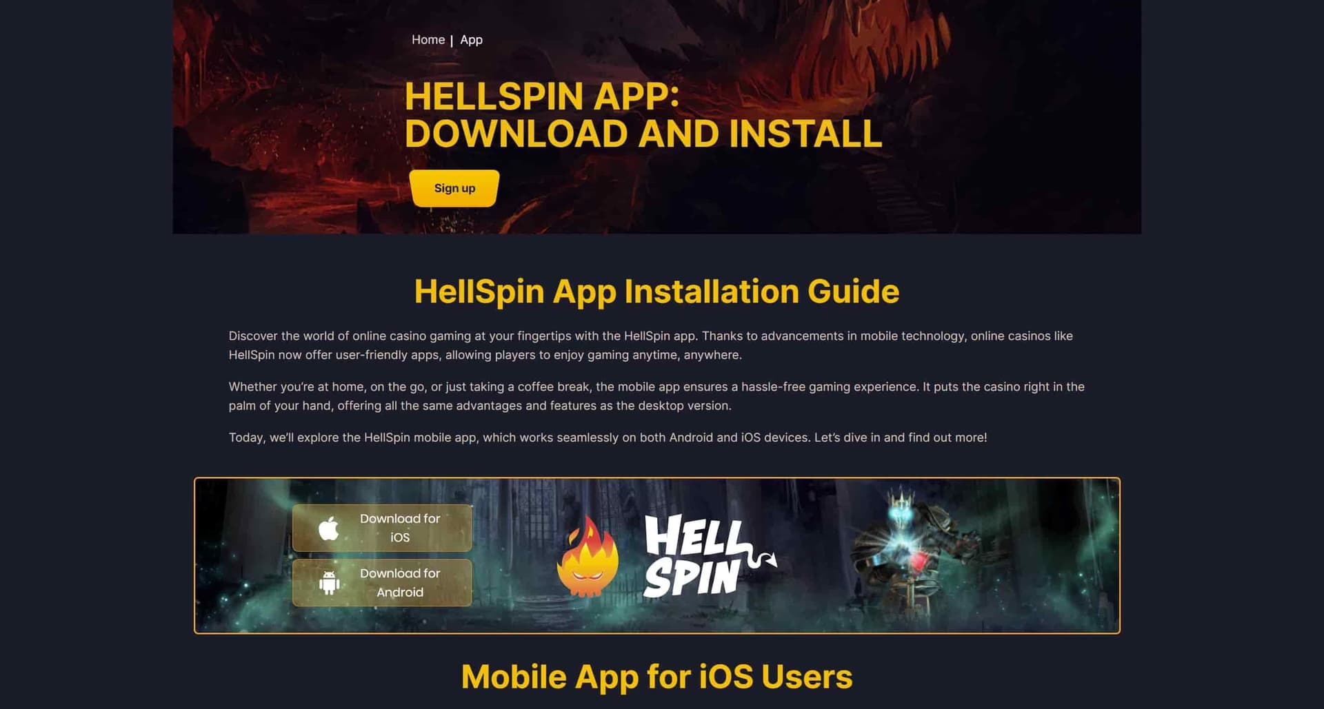 HellSpin Casino app