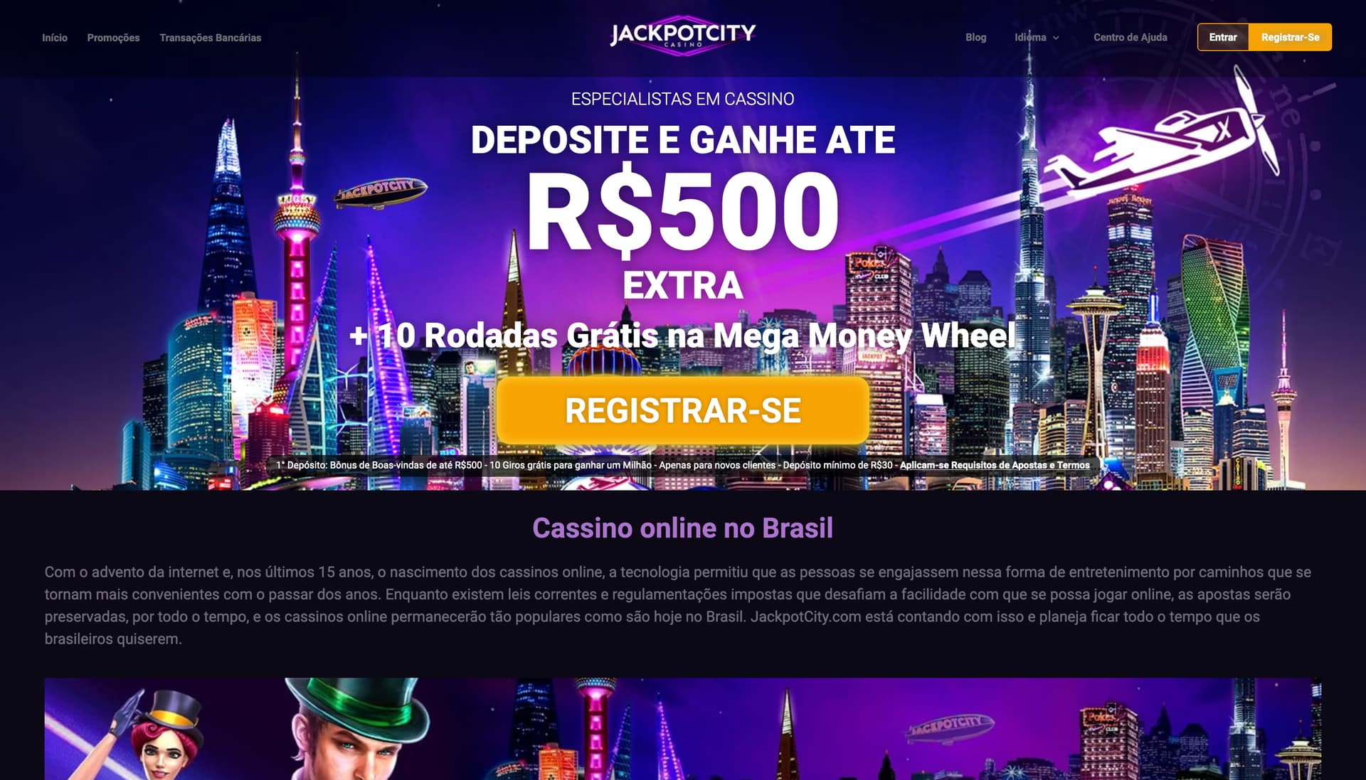 JackpotCity Brazil Home