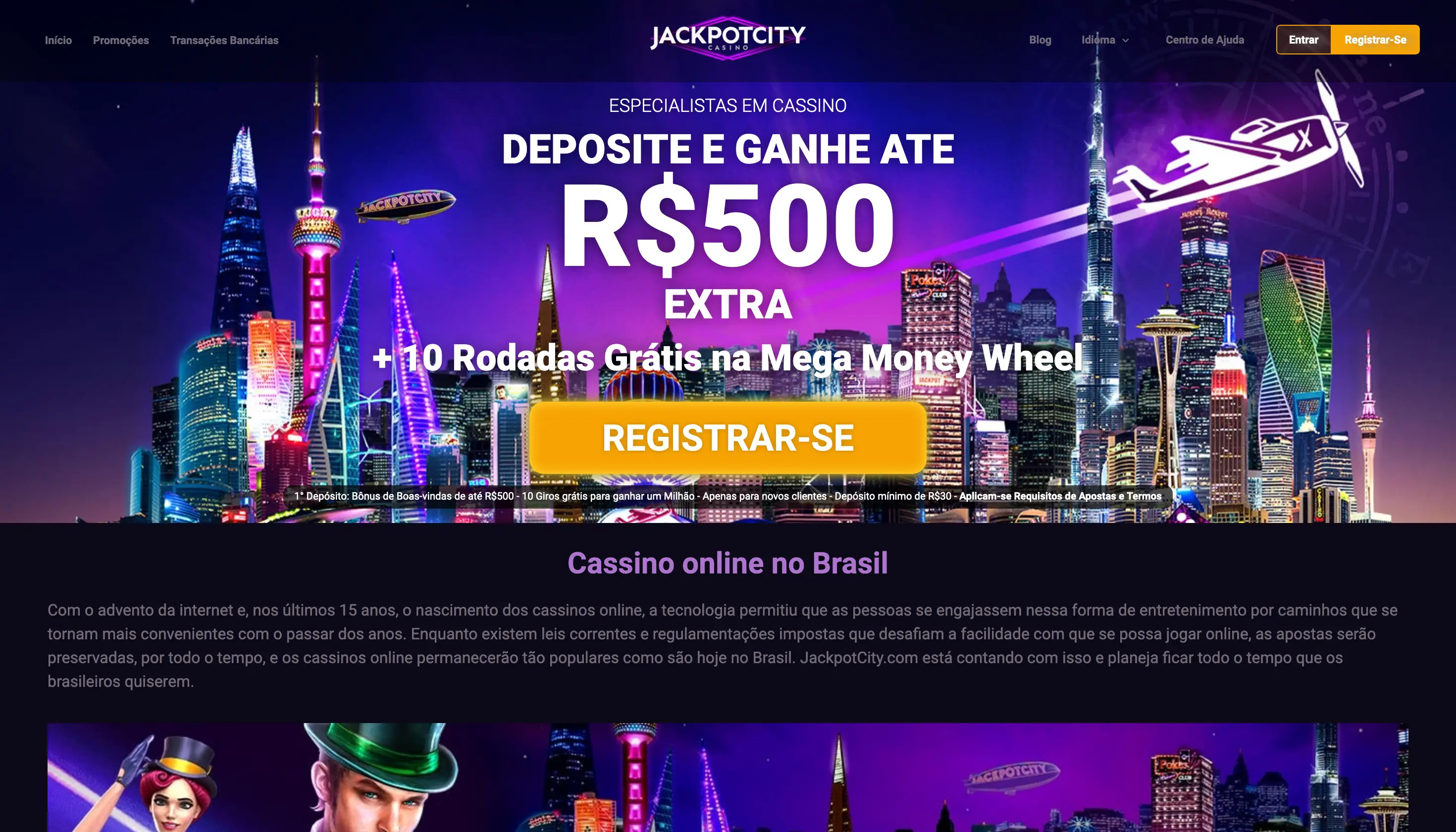 JackpotCity Brazil Home