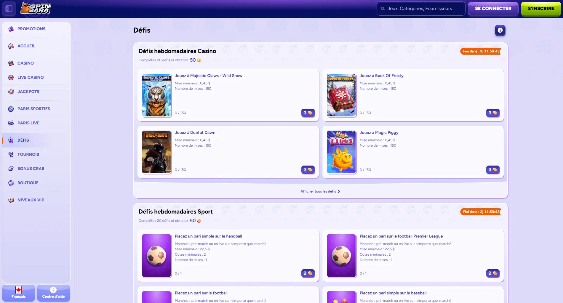 Spinbara challenges