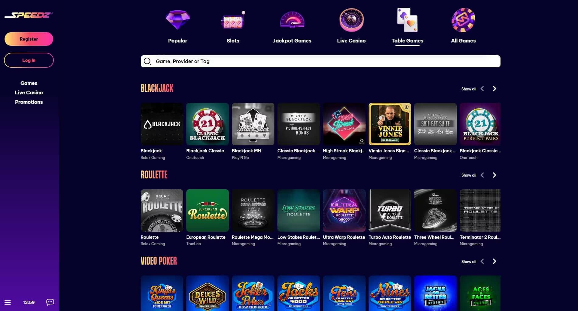 Speedz table games (1)