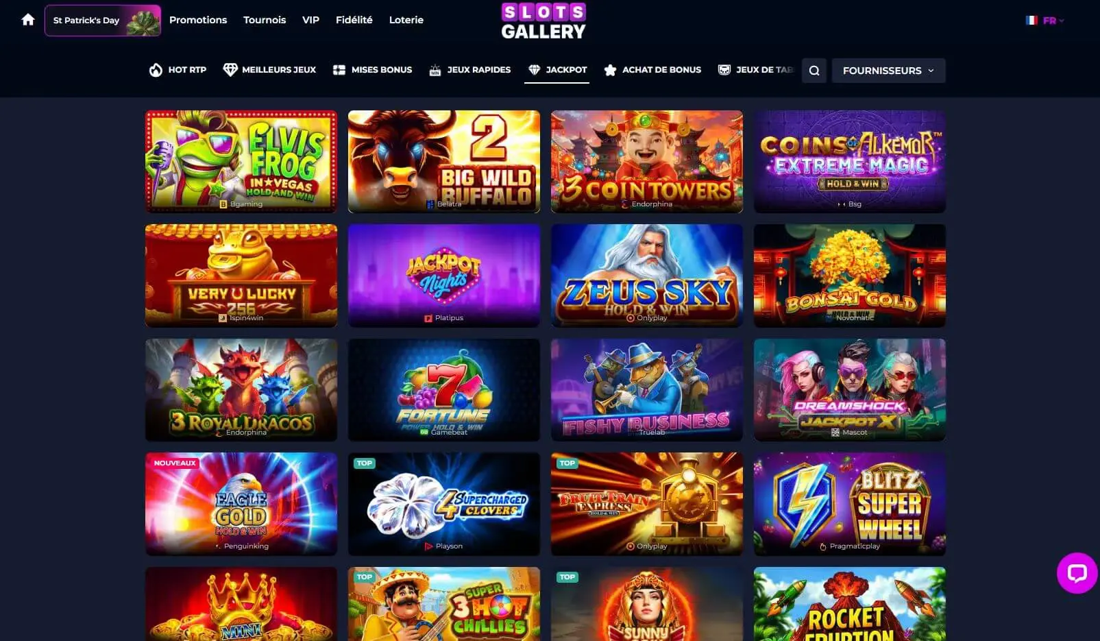 Slots Gallery jackpots