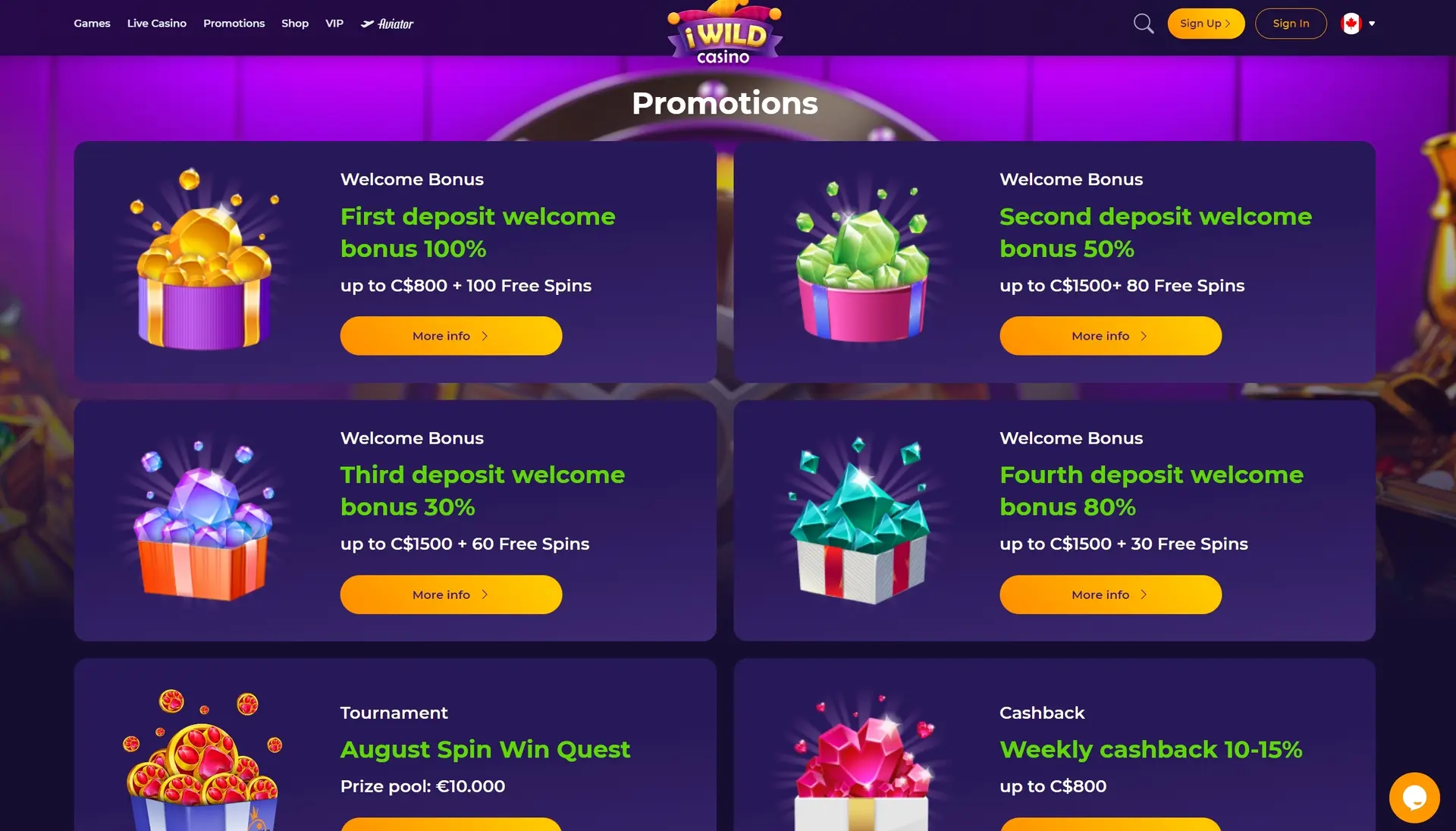 iWildCasino promos