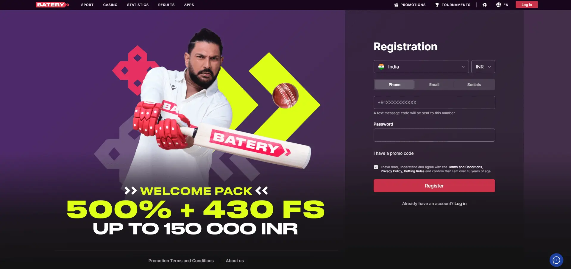 Batery Registration