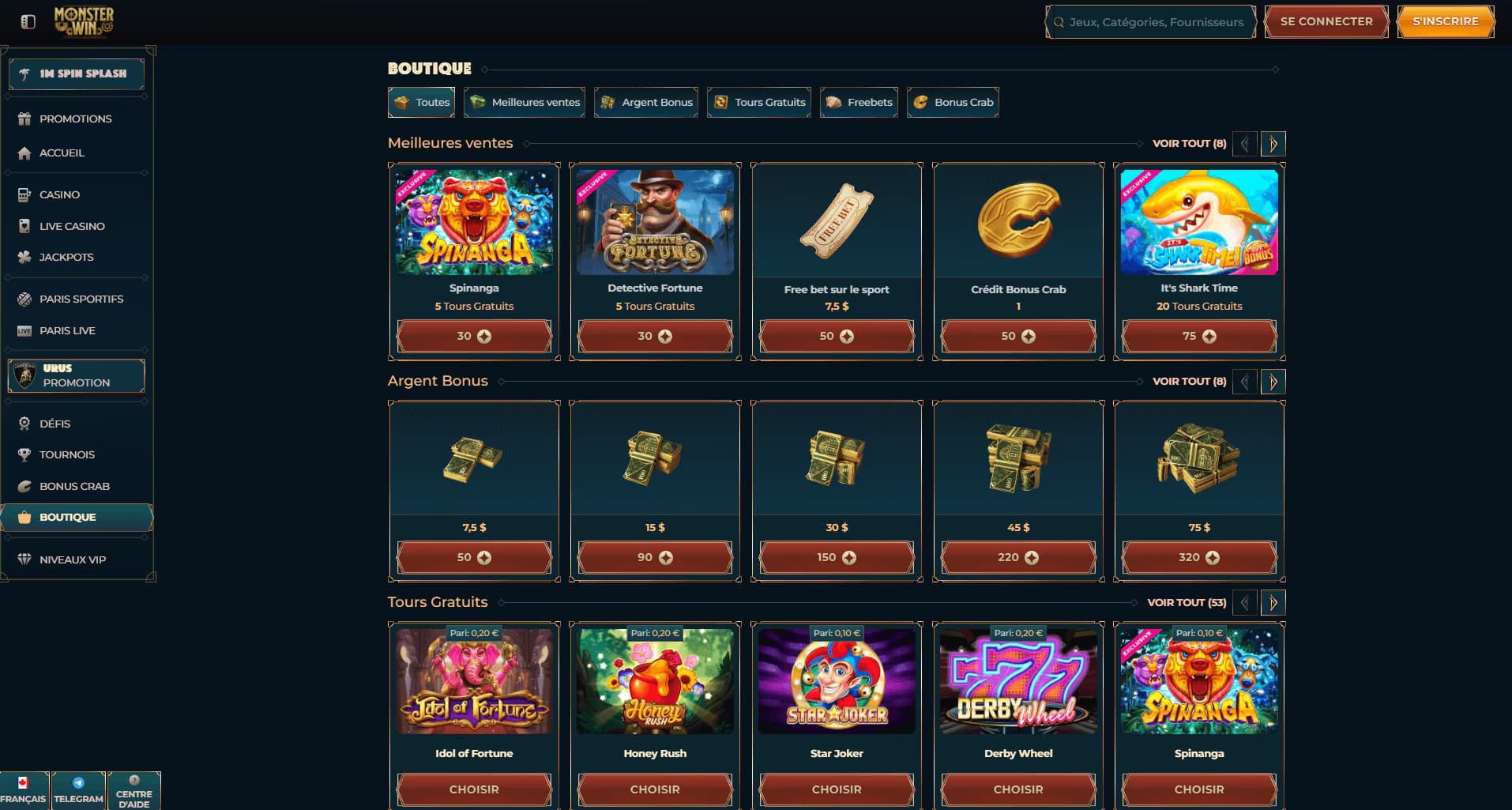 Monsterwin shop