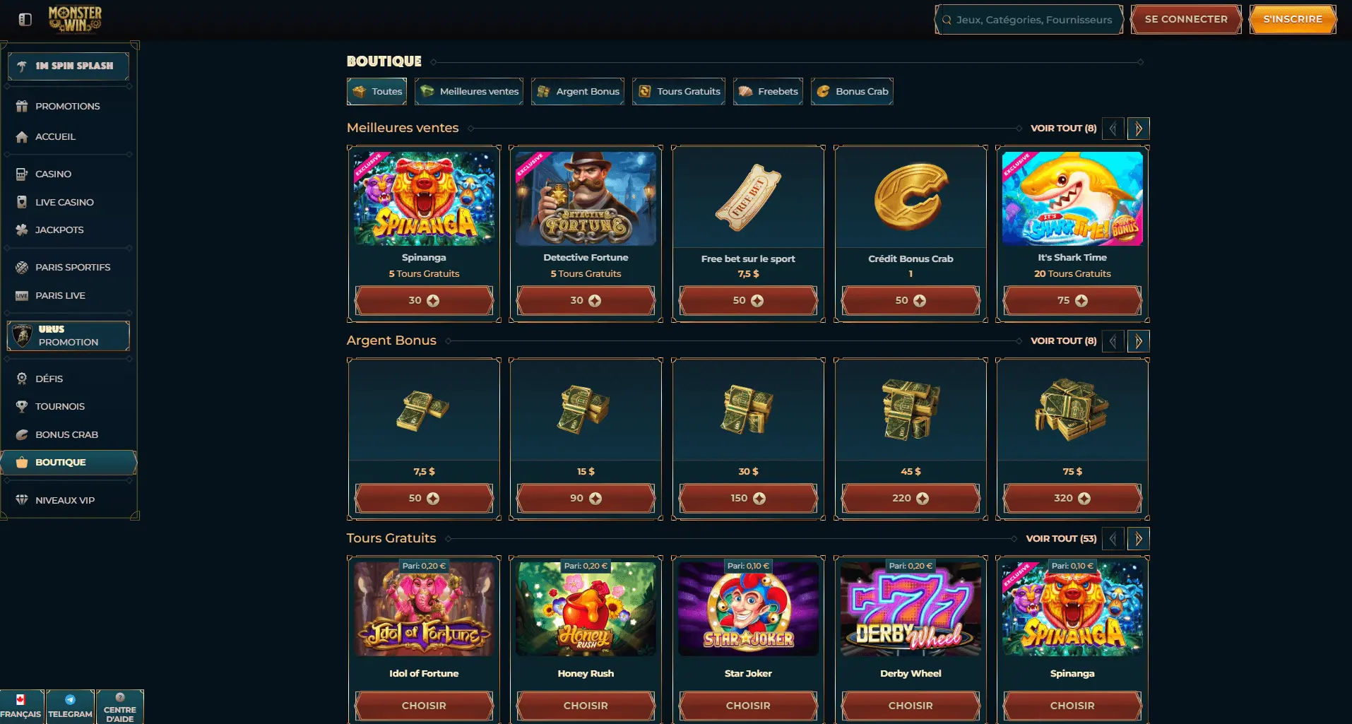 Monsterwin shop
