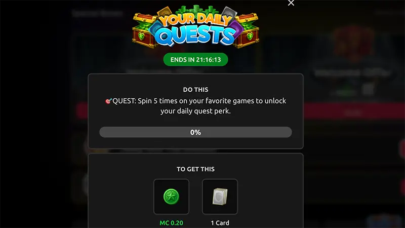card crush daily quests