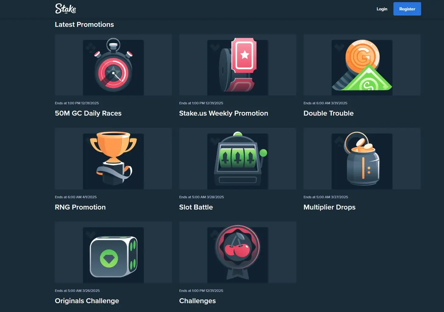 Stake.us promos 2025 overview.jpg