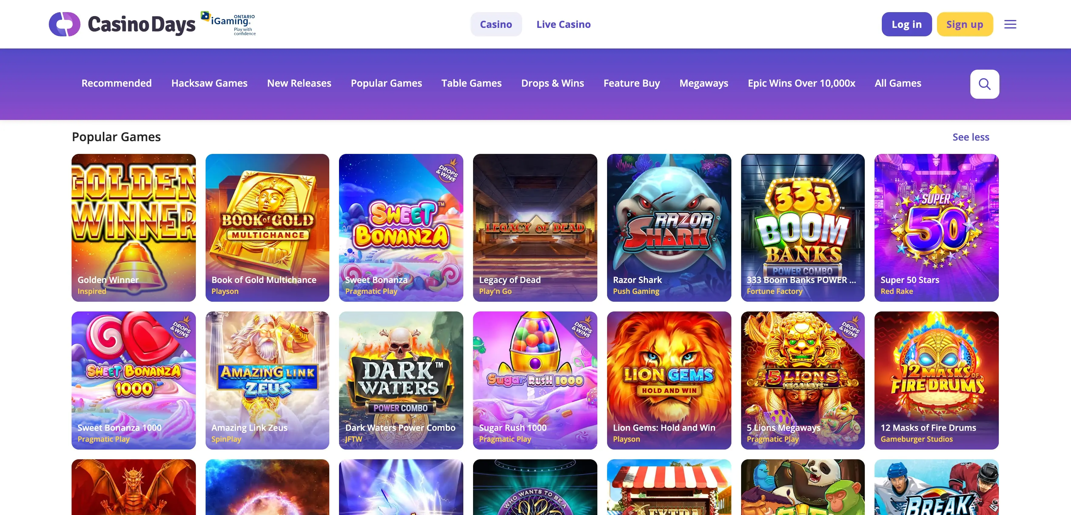 1 - Popular slots