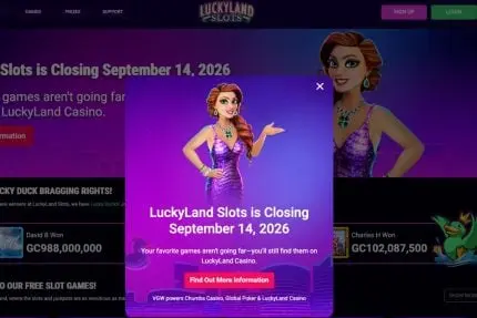 LuckyLand Slots Winding Down Amid VGW Turmoil, Sweepstakes Pushback