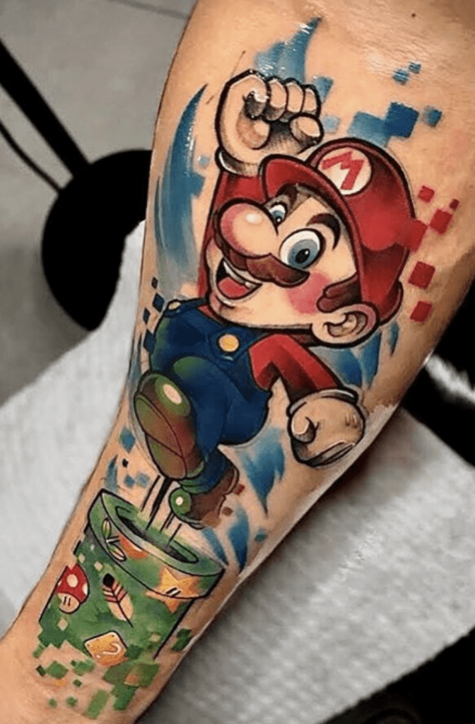 Mario tattoo