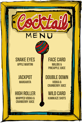 Casino Night Menu Casino Night Menu