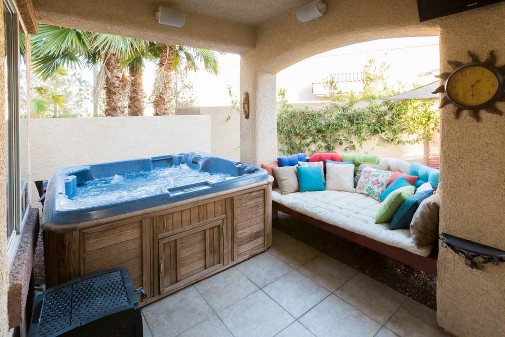 Hot tub on terrace
