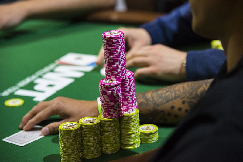 Poker chips stack