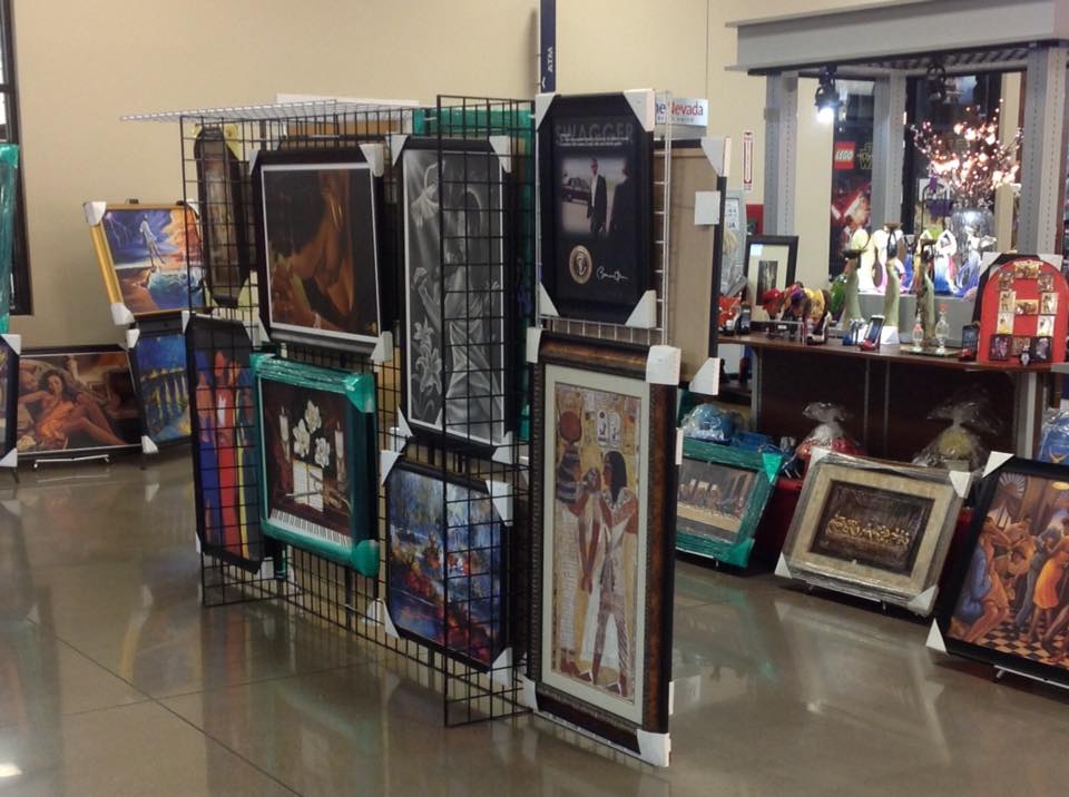 Paintings at Vegas pop-up market