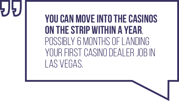 A quote regarding the working ladder of being a dealer at a casino in Vegas