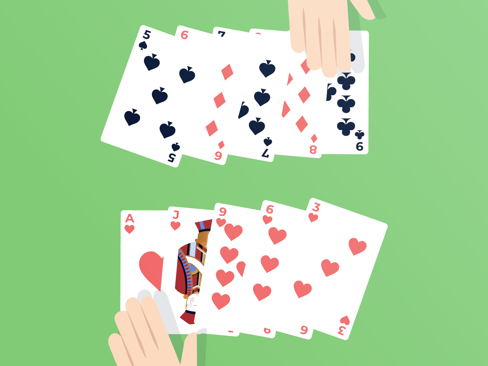 5 Card Draw showdown