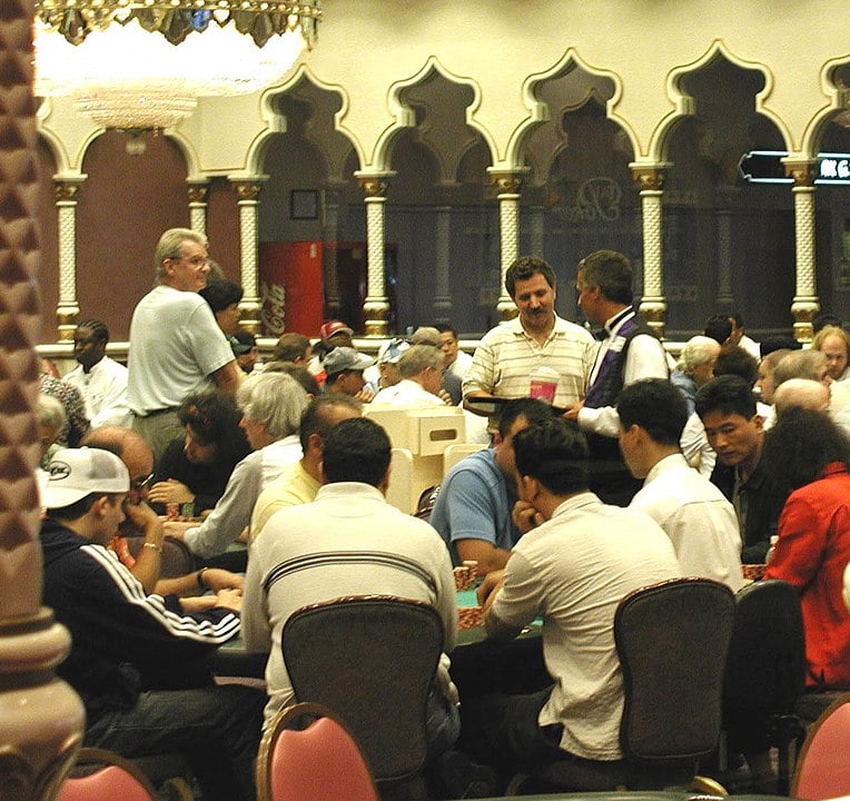 Men playing poker