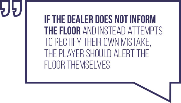 A quote regarding the situation where a dealer makes a mistake