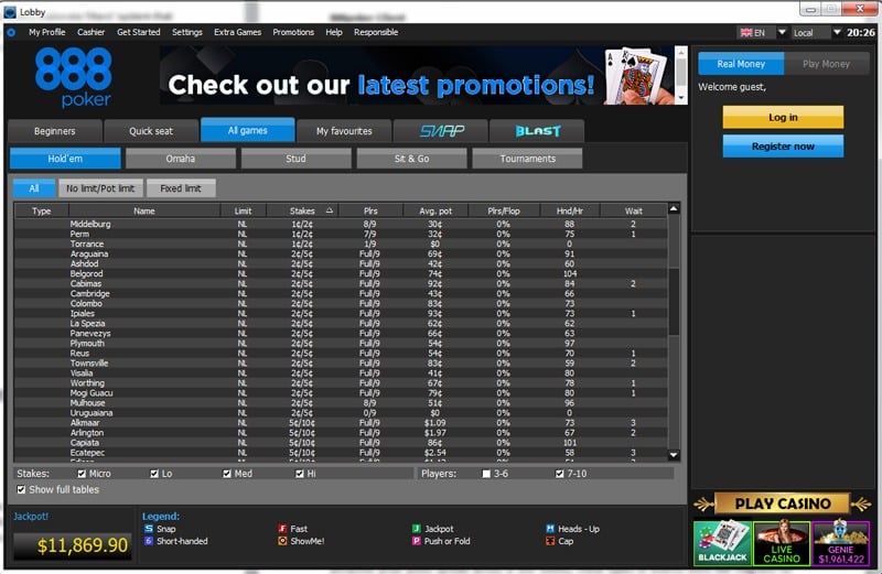 888 Poker Timer 888 Poker Timer