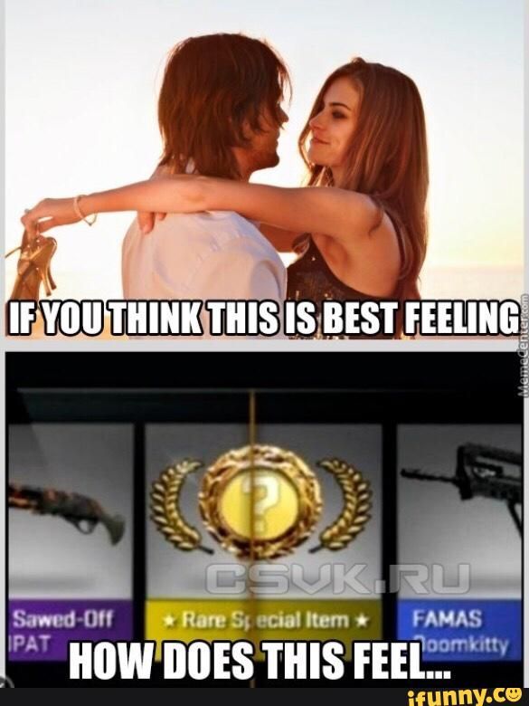 comparing gambling on CSGO games to making love