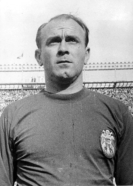 Alfredo Di Stéfano with the Spain national team