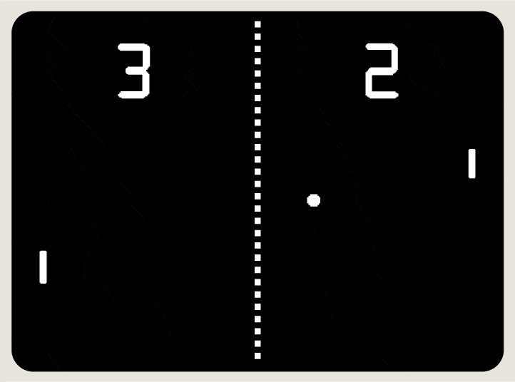 Atari's Pong is one of the earliest arcade video games