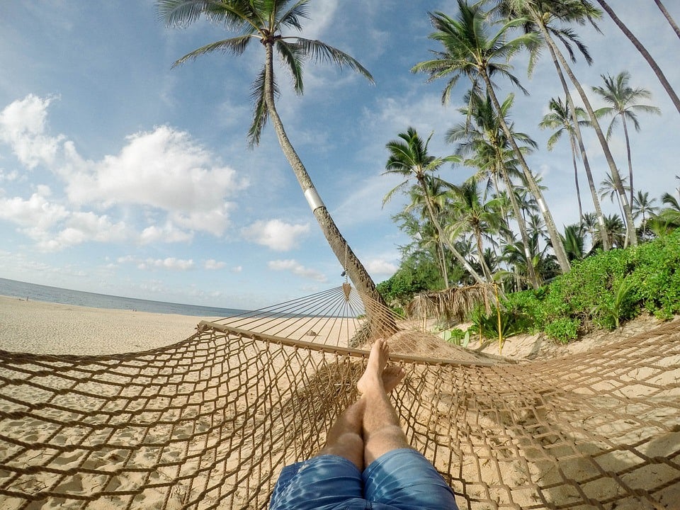 Beach Hammock Blue Sky