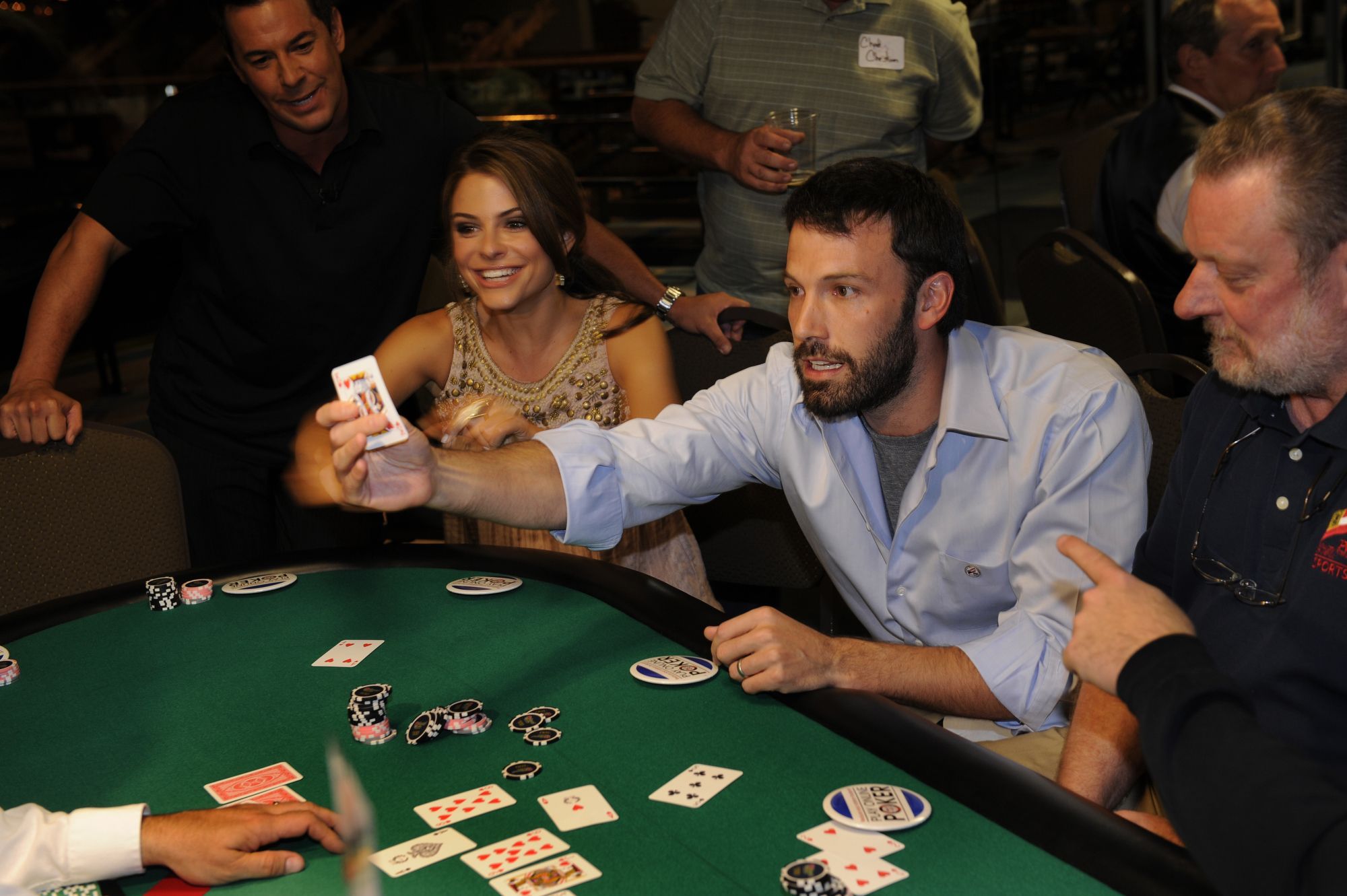 Ben Affleck having fun at the poker table