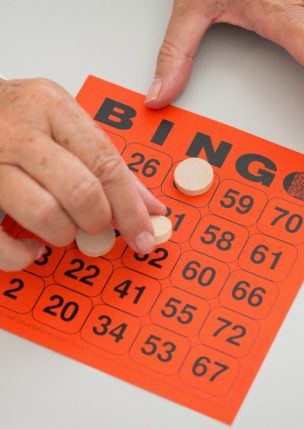 A typical example of a Bingo card