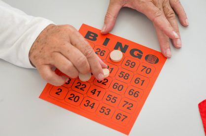 A typical example of a Bingo card