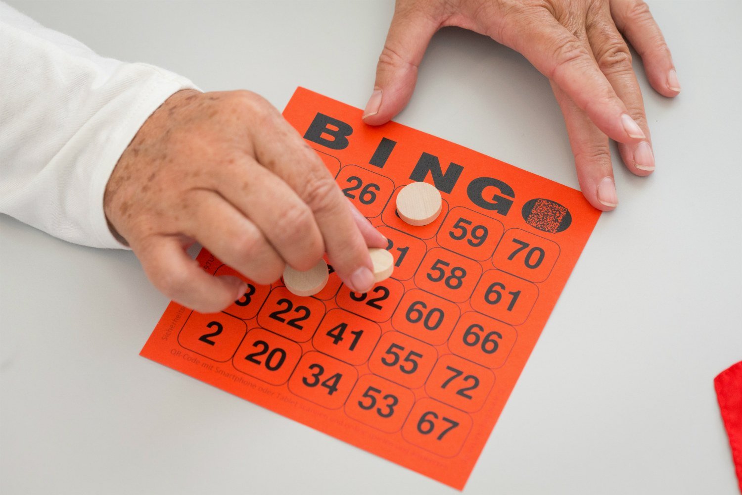 A typical example of a Bingo card