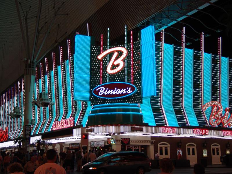 An image of Binions Casino, situated in downton Las Vegas