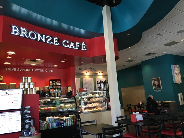 Inside the vegan restaurant; Bronze Cafe