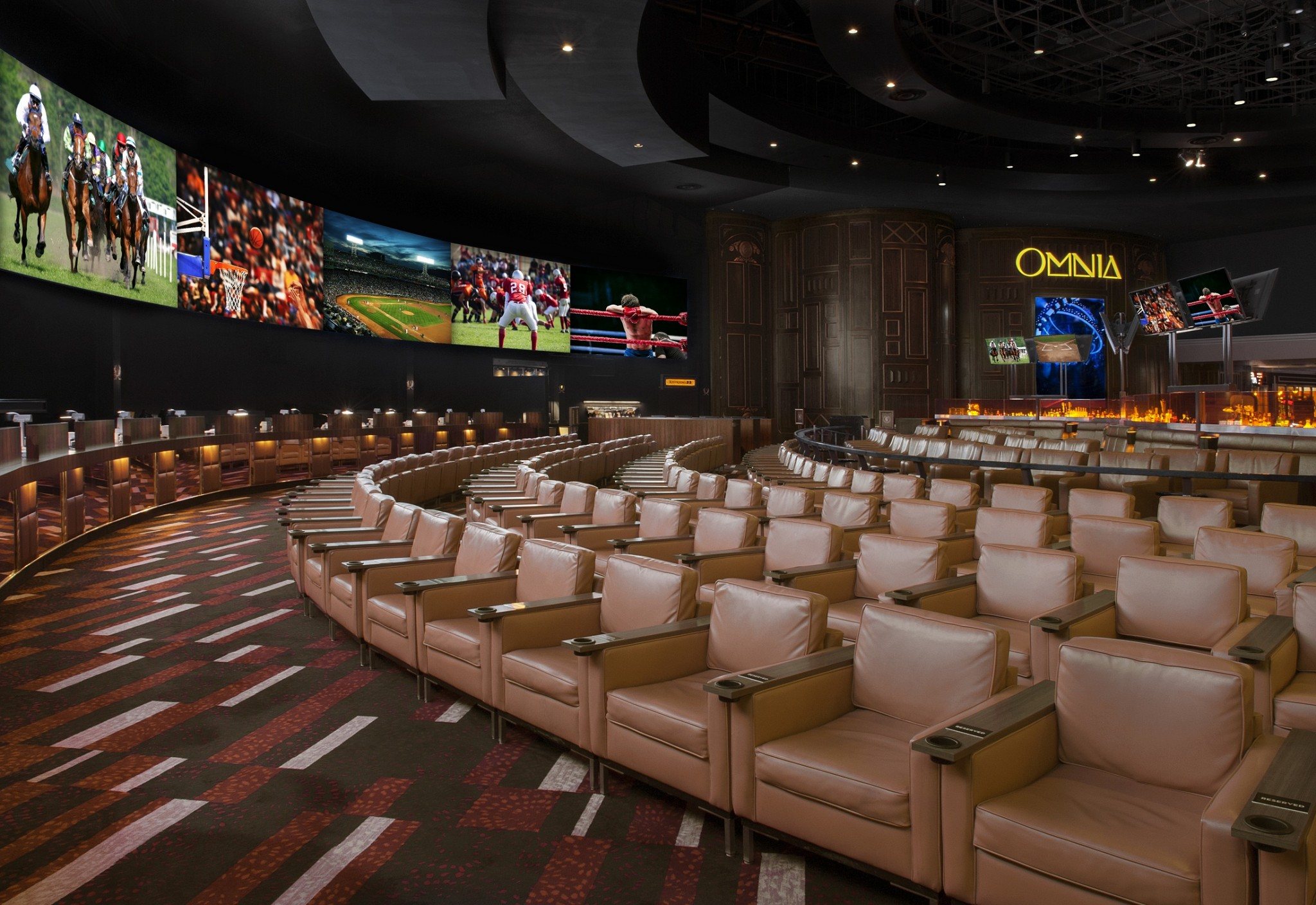 Race and sports book room in Caesars Palace