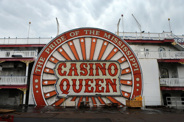 An image of the Casino Queen riverboat casino located in St Louis