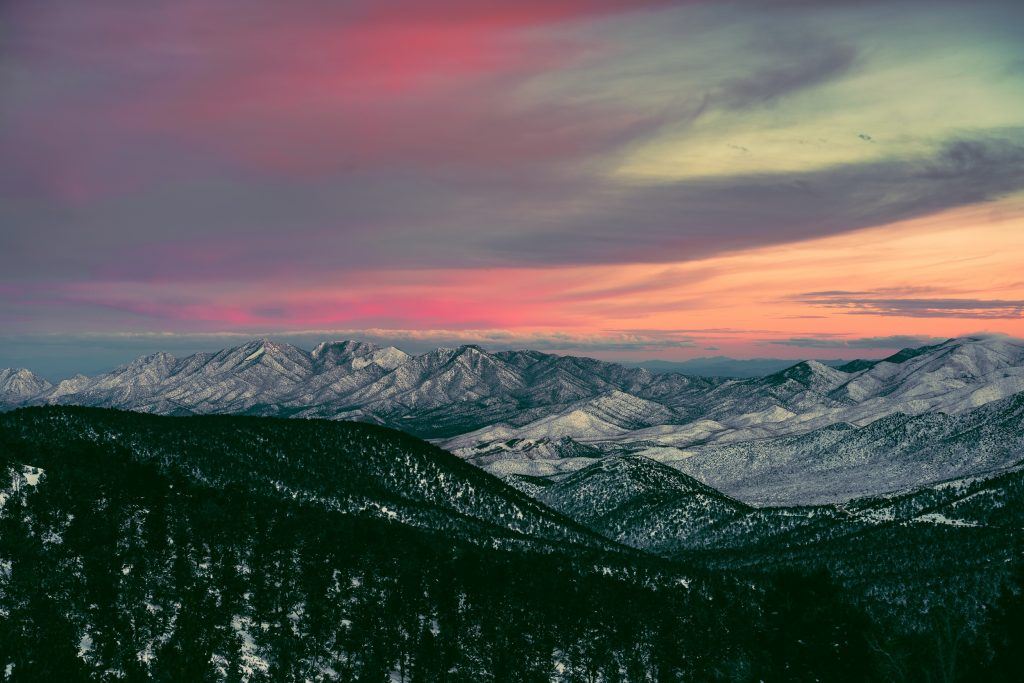 An image of the snow covered Centennial Hills