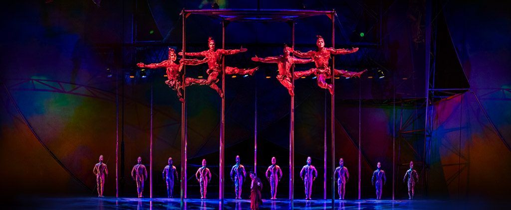 A scene from the show Mystere at Cirque du Soleil